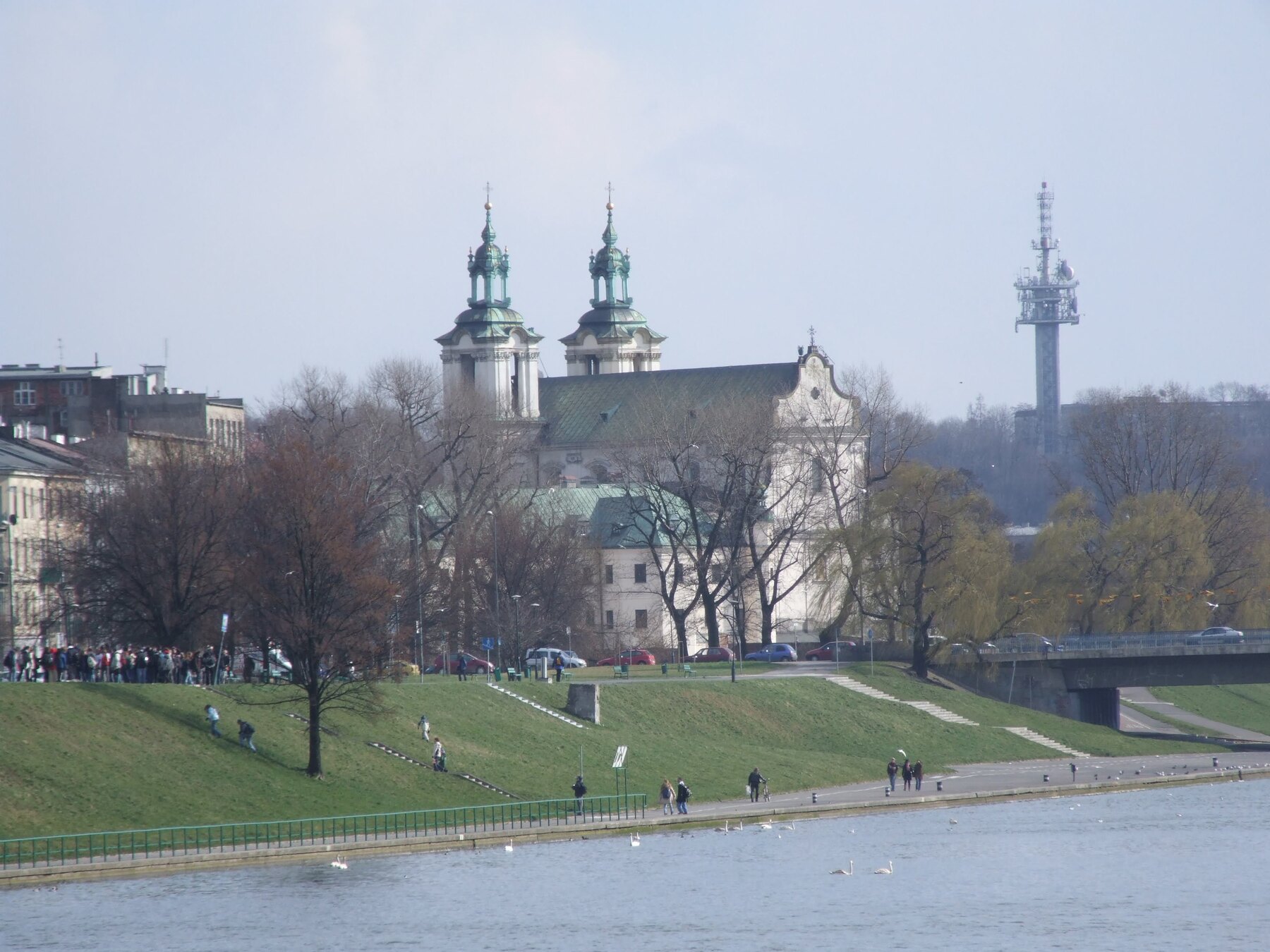 Wawel Hill and Kraków's church towers seen across the river